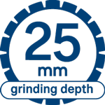 25mm grinding depth icon