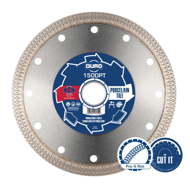 2-Pack Porcelain Tile Turbo Diamond Cutting Blade – 115mm Dry Grinder Disc