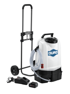 20L Battery Powered Water Tank for Construction Sites. Full kit including Trolley, Battery & Charger