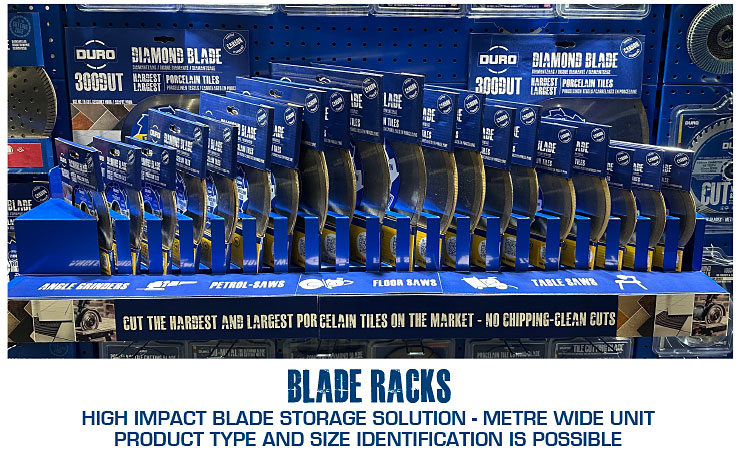DURO in-store blade racks