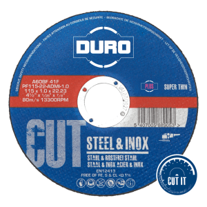 Pro level steel & inox cutting discs for angle grinders - DURO PLUS
